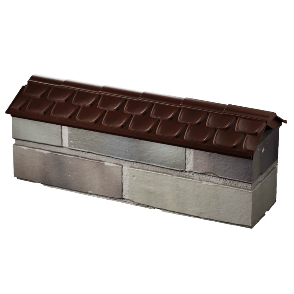 Парапет Zking Эльбрус Коричневый с посадкой на 0.5 кирпича (130мм) в Серпухове фото