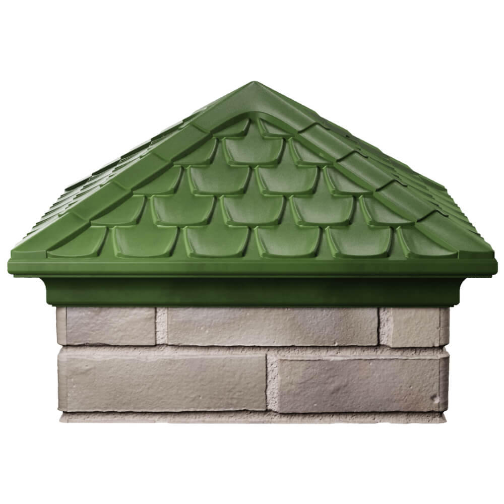 Колпак Zking Эльбрус Зеленый на столб 1.5х1.5 кирпича (385х385мм) Серпухов фото