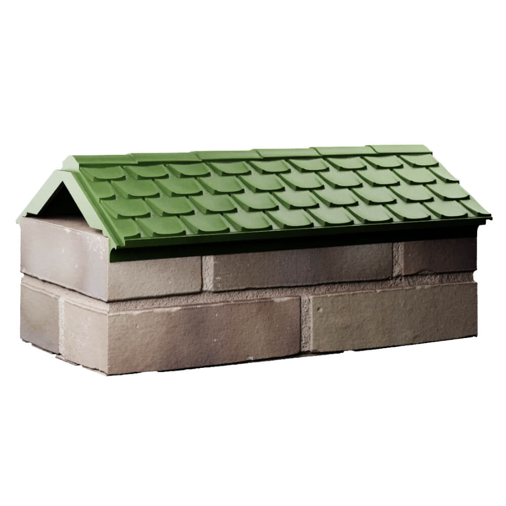 Парапет Zking Эльбрус Зеленый с посадкой на 1 кирпич (255мм) Серпухов фото