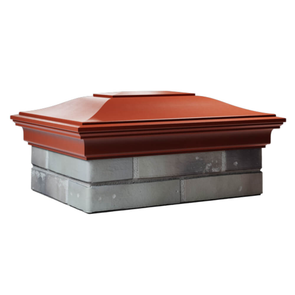 Колпак Zking Монблан Красный на столб 2х1.5 кирпича (515х385мм) в Серпухове фото