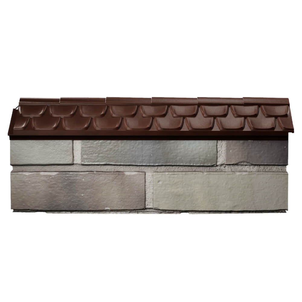 Парапет Zking Эльбрус Коричневый с посадкой на 0.5 кирпича (130мм) в Серпухове фото