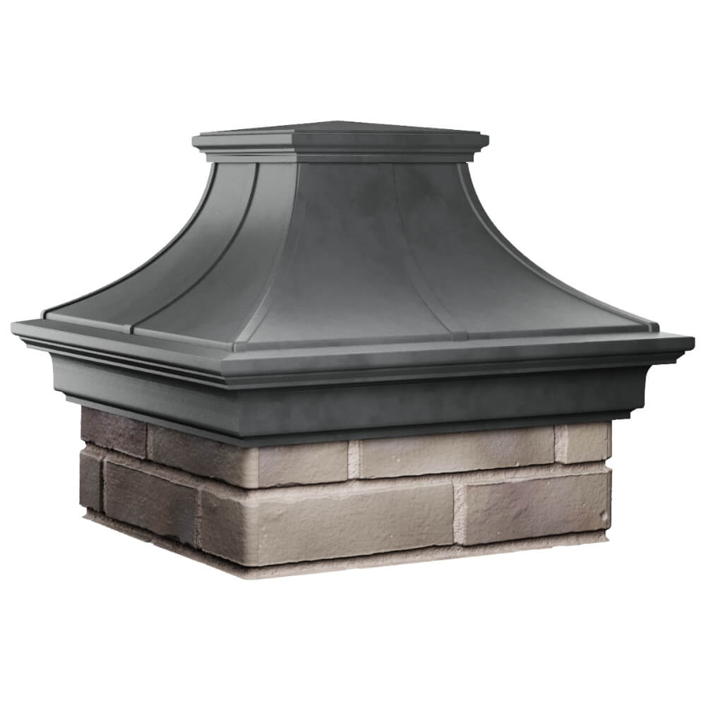 Колпак Zking Монблан Премиум Серый на столб 1.5х1.5 кирпича (385х385мм) в Серпухове фото