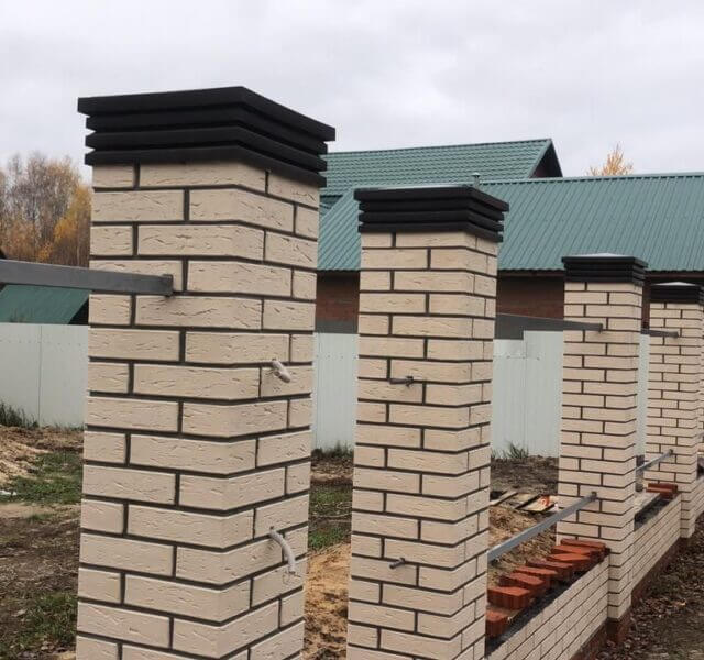 Колпак Zking Бона ХайТек Коричневый на столб 1.5х1.5 кирпича (385х385мм) в Серпухове фото