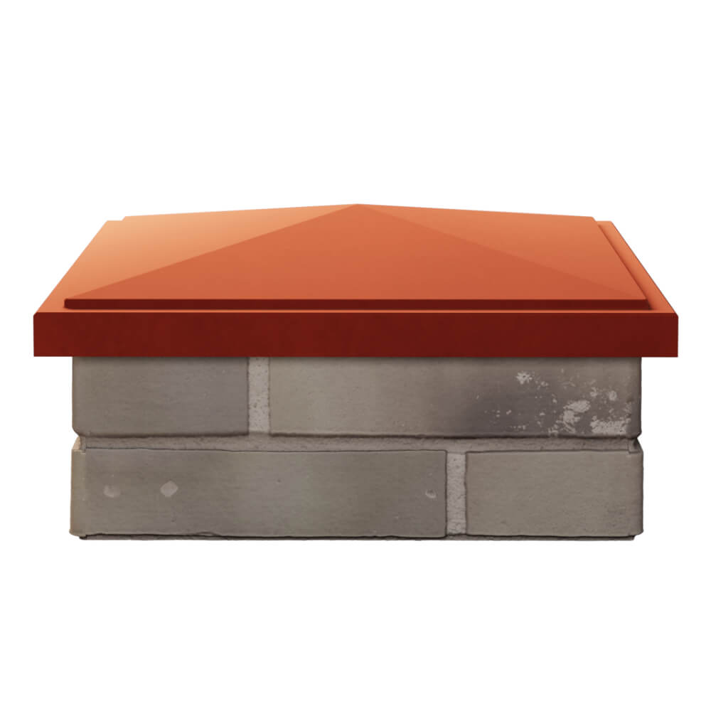 Колпак Zking БонаМоно Красный на столб 1.5х1.5 кирпича (385х385, 400х400мм) Серпухов фото