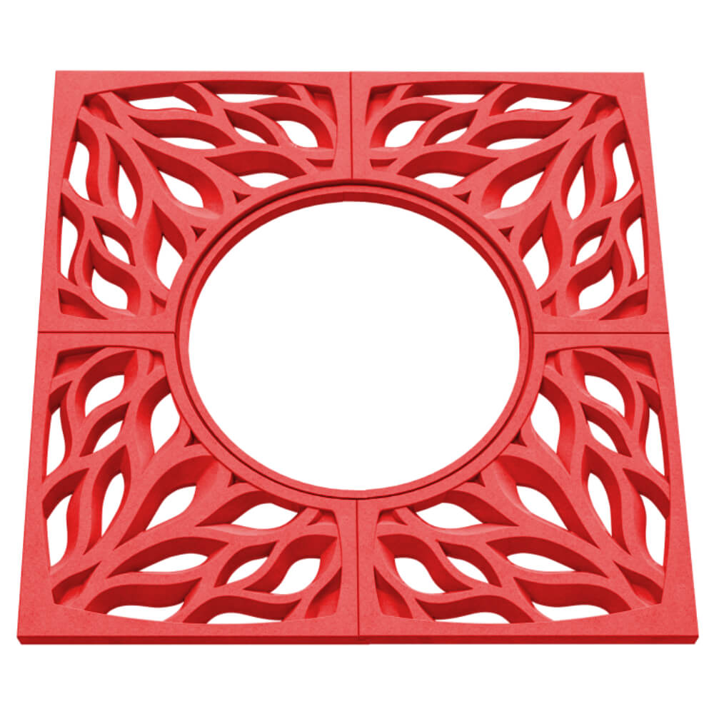 Приствольная решетка для дерева ZKING CRUST 1.2х1.2м Красная в Серпухове фото