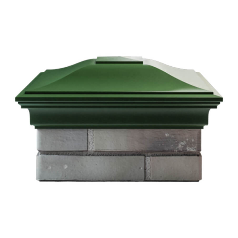 Колпак Zking Монблан Зеленый на столб 1.5х1.5 еврокирпича 0.7НФ (355х355мм) Серпухов фото