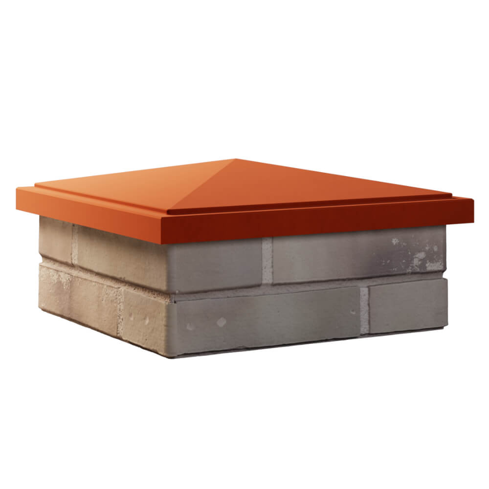 Колпак Zking БонаМоно Красный на столб 1.5х1.5 кирпича (385х385, 400х400мм) в Серпухове фото