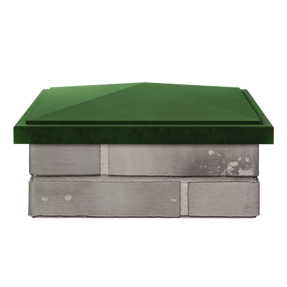 Колпак Zking БонаМоно Зеленый на столб 1.5х1.5 кирпича (385х385, 400х400мм) Серпухов фото