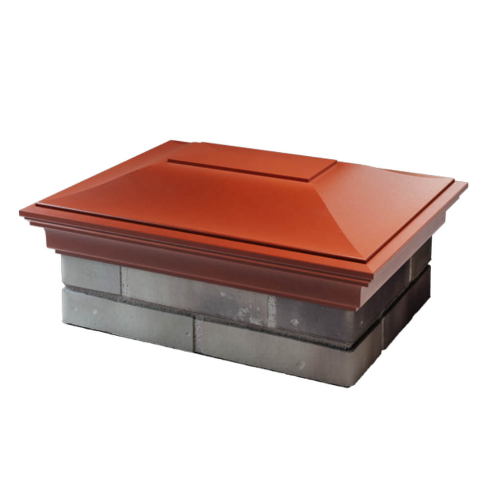 Колпак Zking Монблан Красный на столб 2х1.5 кирпича (515х385мм) в Серпухове фото