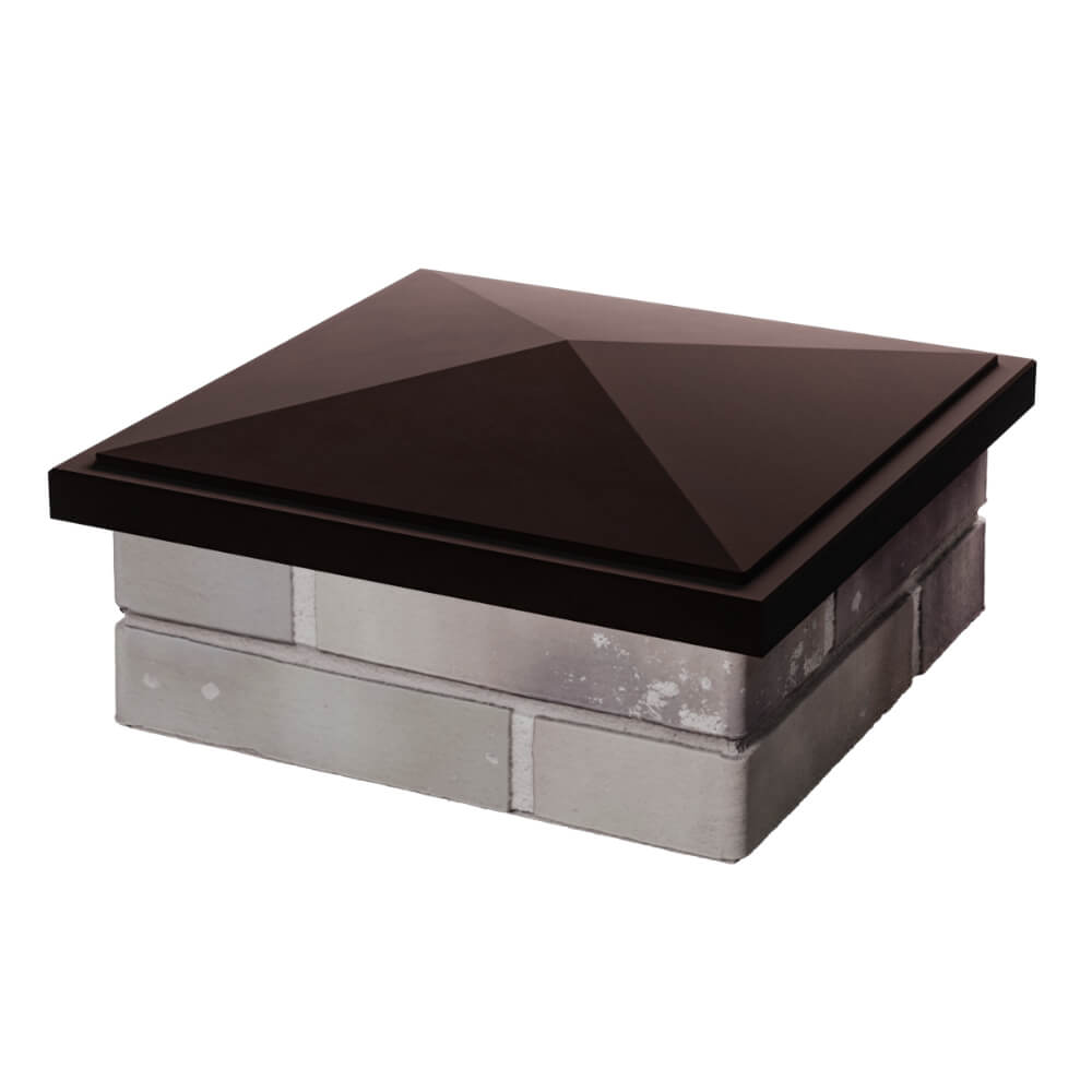 Колпак Zking БонаМоно Коричневый на столб 1.5х1.5 кирпича (385х385, 400х400мм) в Серпухове фото