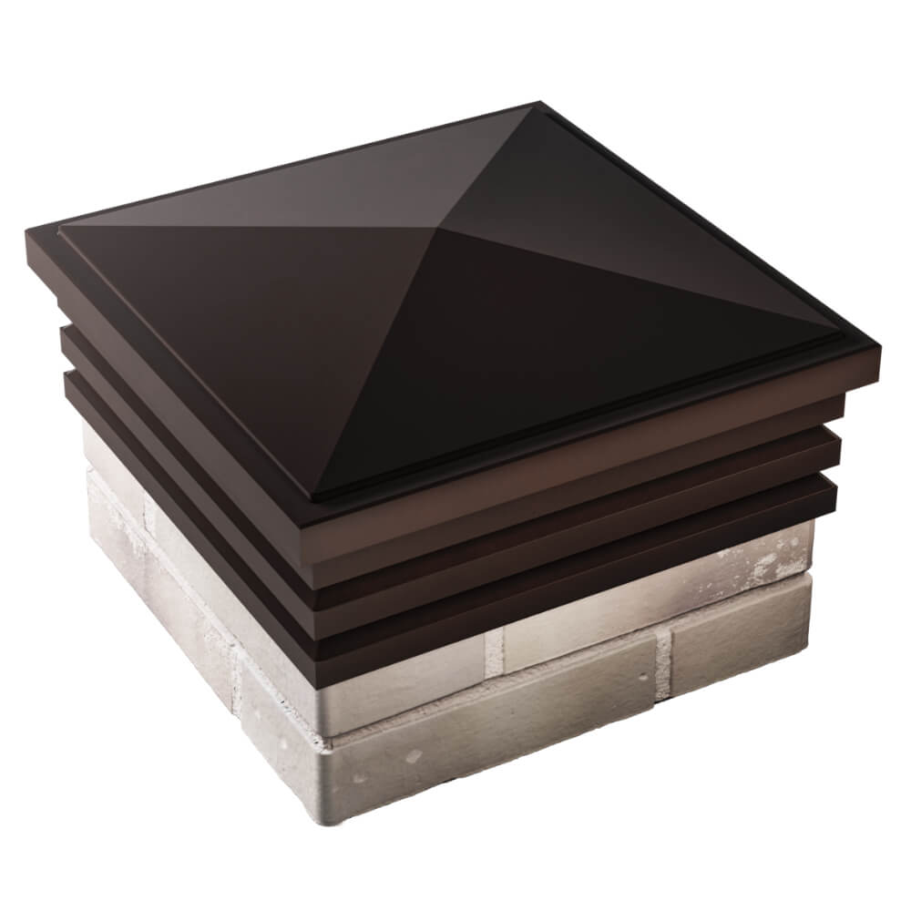 Колпак Zking Бона ХайТек Коричневый на столб 1.5х1.5 кирпича (385х385мм) в Серпухове фото