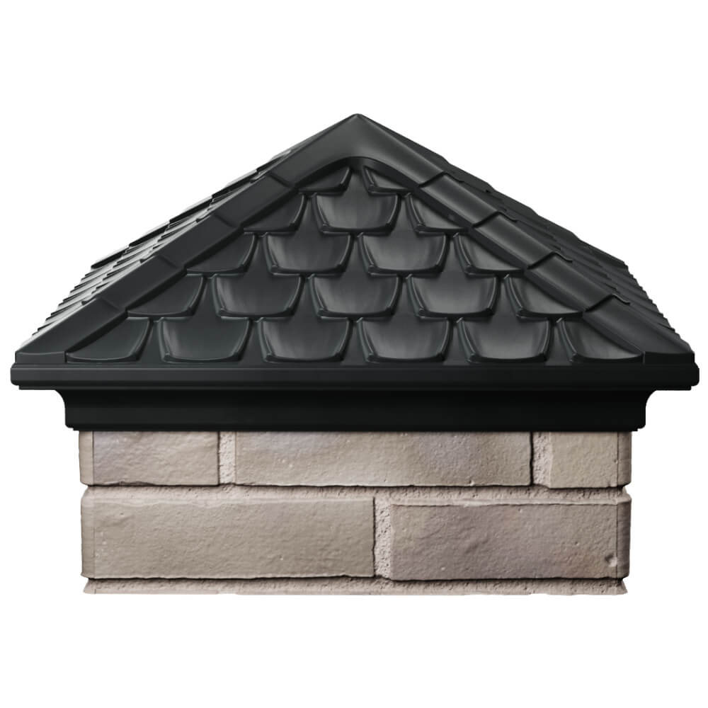 Колпак Zking Эльбрус Черный на столб 1.5х1.5 кирпича (385х385мм) Серпухов фото