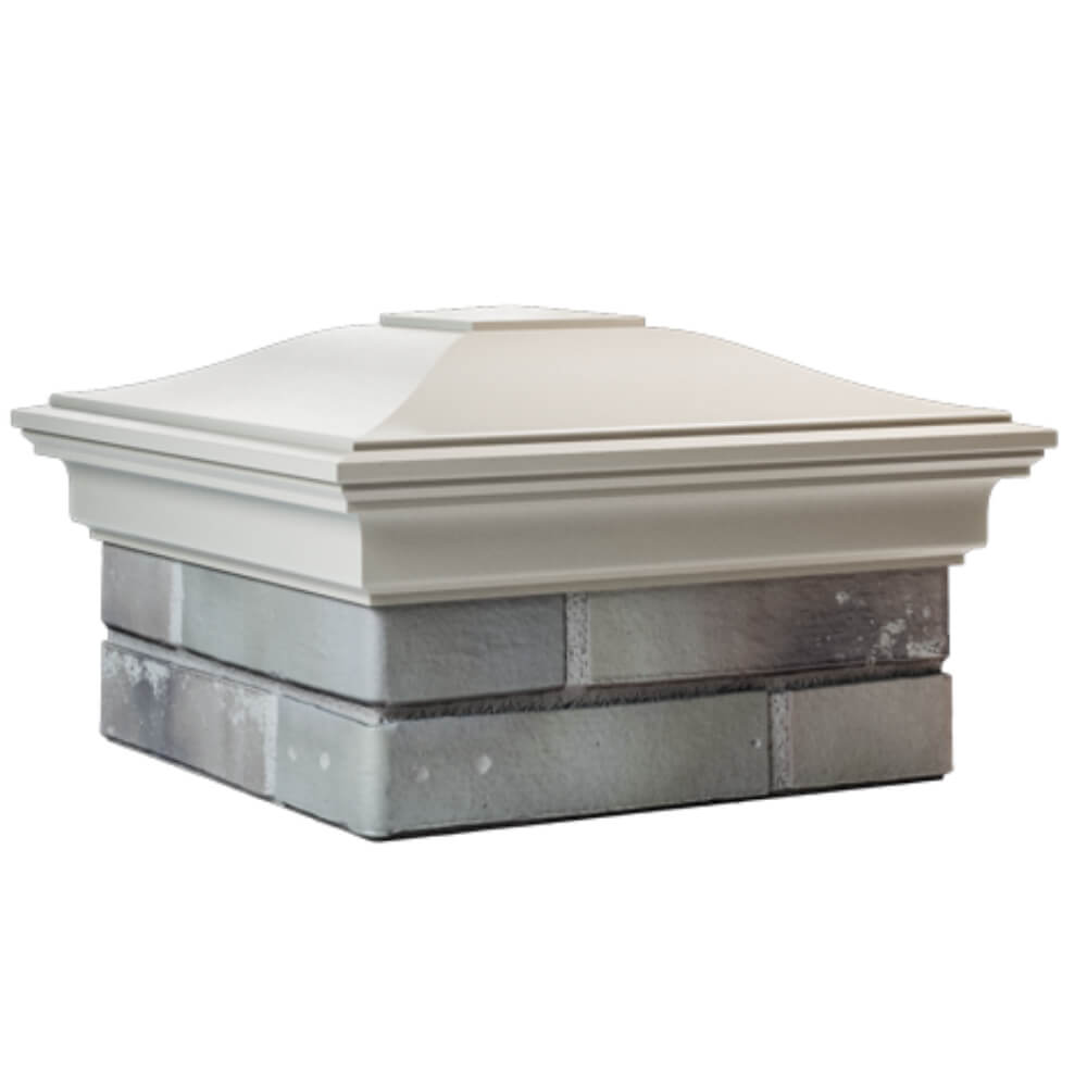 Колпак Zking Монблан Бежевый на столб 1.5х1.5 кирпича (385х385мм) в Серпухове фото