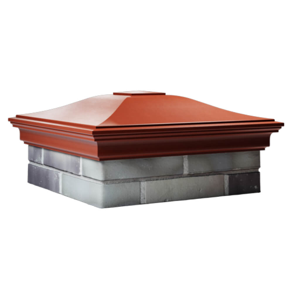 Колпак Zking Монблан Красный на столб 2х2 кирпича (515х515мм) в Серпухове фото