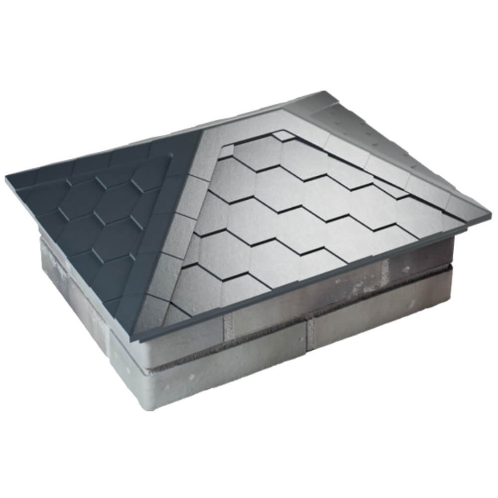 Колпак Zking Эверест Серый на столб 2х1.5 кирпича (520х390мм) Серпухов фото