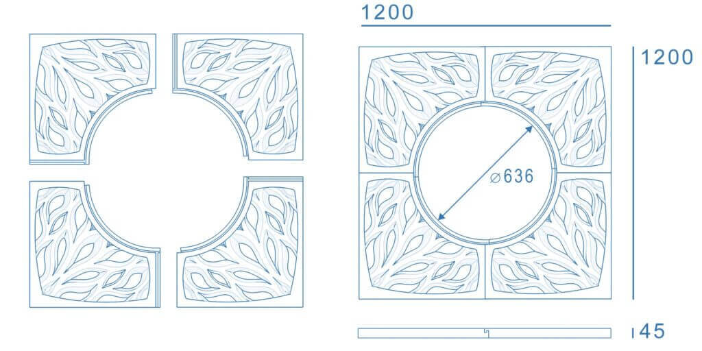 Приствольная решетка для дерева ZKING CRUST 1.2х1.2м Черная в Серпухове фото