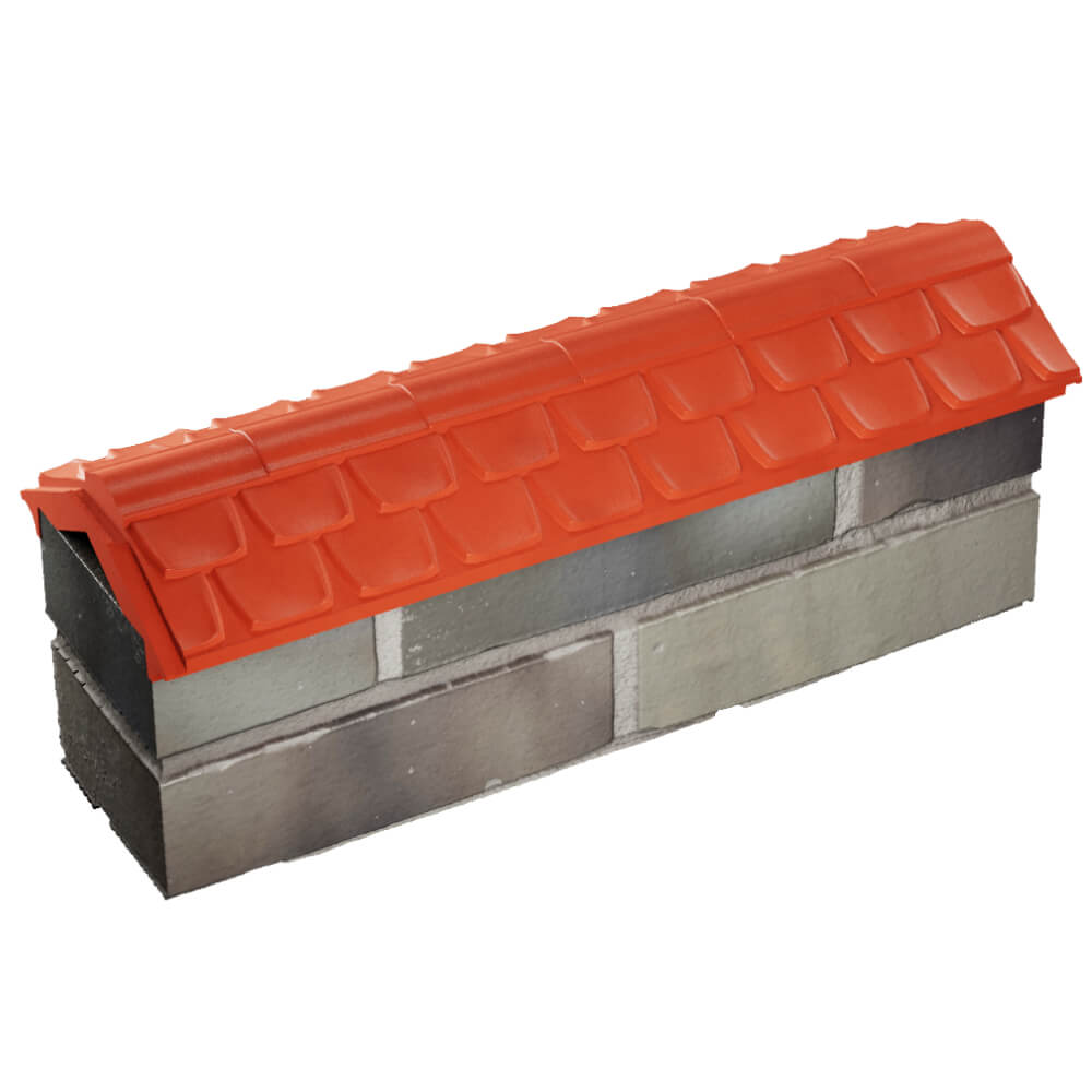 Парапет Zking Эльбрус Красный с посадкой на 0.5 кирпича (130мм) в Серпухове фото