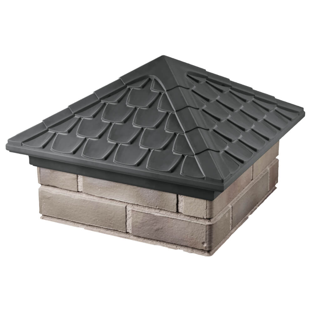 Колпак Zking Эльбрус Серый на столб 1.5х1.5 кирпича (385х385мм) в Серпухове фото