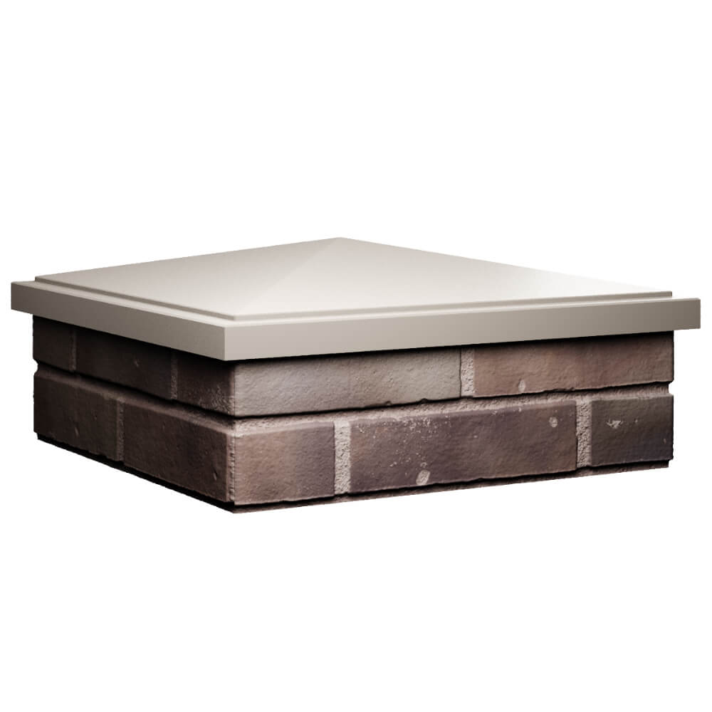 Колпак Zking БонаМоно Бежевый на столб 2х2 кирпича (515х515, 530х530мм) в Серпухове фото