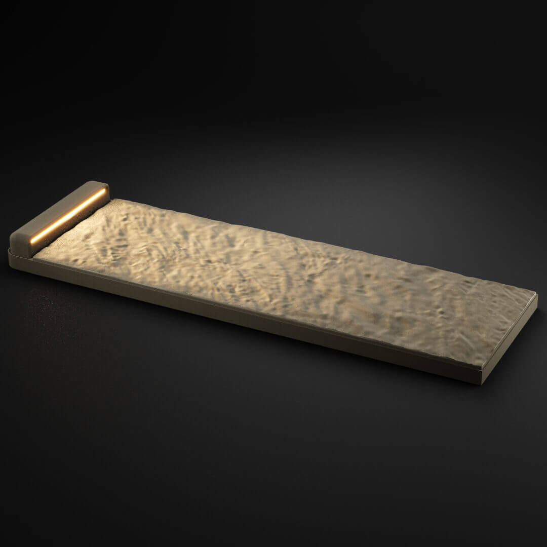 LED Светильник для шаговой плиты STONE Светлая Галька 330х75х98мм в Серпухове фото