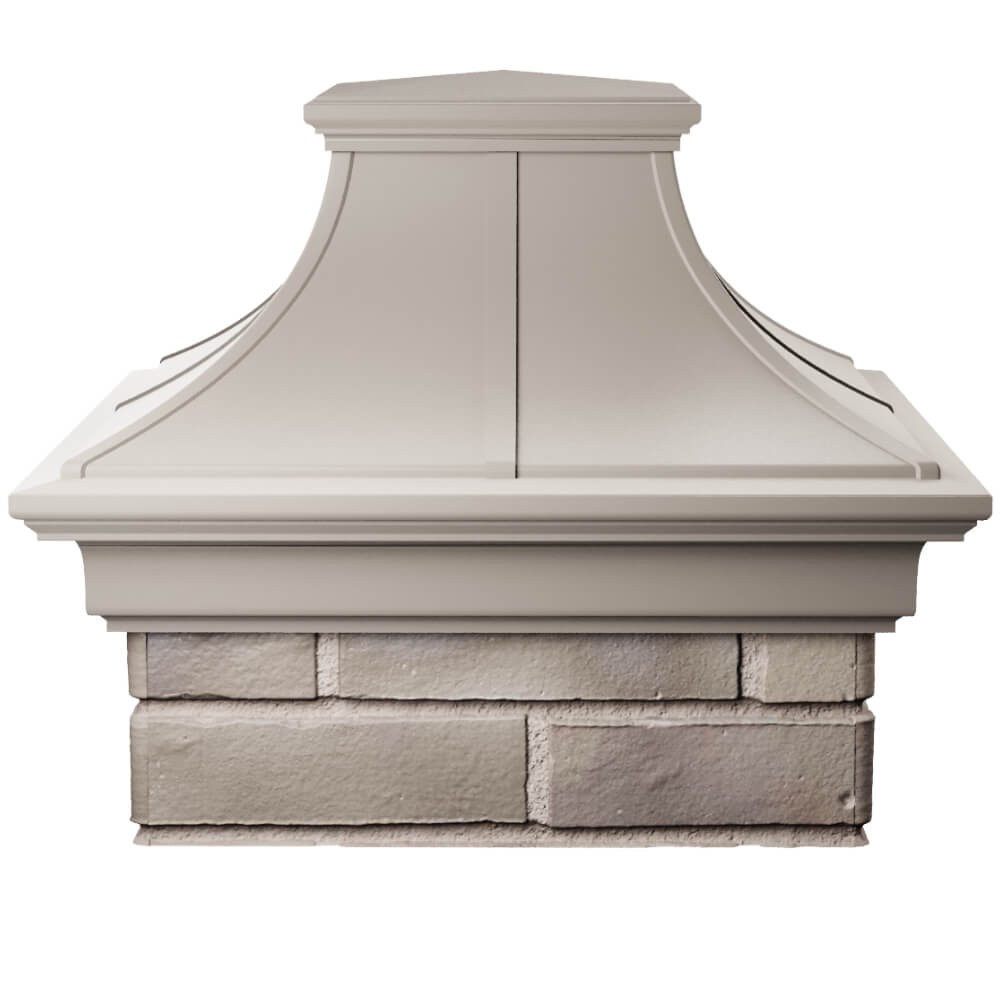 Колпак Zking Монблан Премиум Бежевый на столб 1.5х1.5 кирпича (385х385мм) Серпухов фото