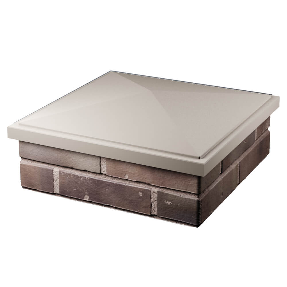 Колпак Zking БонаМоно Бежевый на столб 2х2 кирпича (515х515, 530х530мм) в Серпухове фото