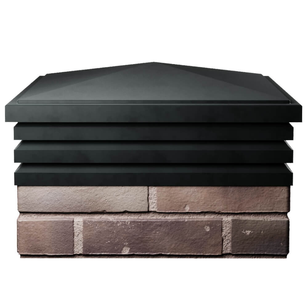 Колпак Zking Бона ХайТек Черный на столб 2х2 кирпича (513х513мм) Серпухов фото