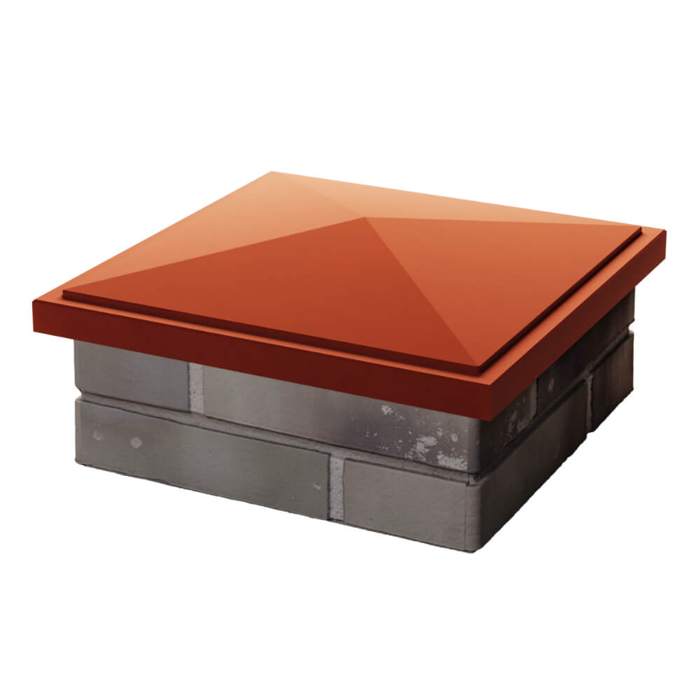 Колпак Zking БонаМоно Красный на столб 1.5х1.5 кирпича (385х385, 400х400мм) в Серпухове фото