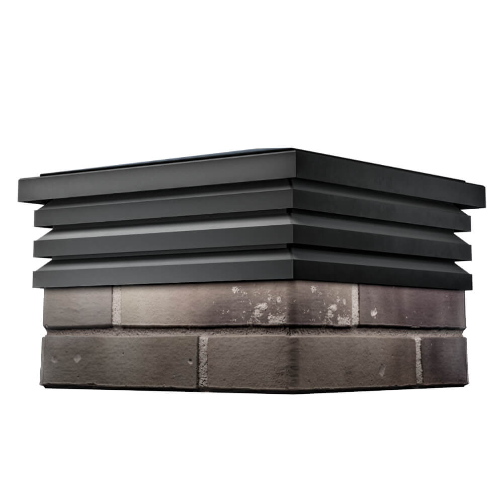 Колпак Zking Бона ХайТек Черный на столб 1.5х1.5 кирпича (385х385мм) в Серпухове фото