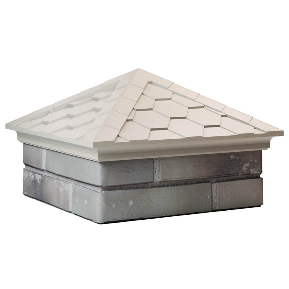 Колпак Zking Эверест Бежевый на столб 1.5х1.5 кирпича (390х390мм) в Серпухове фото