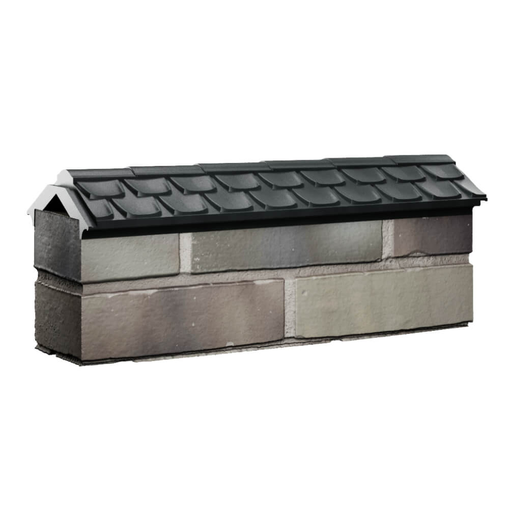 Парапет Zking Эльбрус Черный с посадкой на 0.5 кирпича (130мм) Серпухов фото