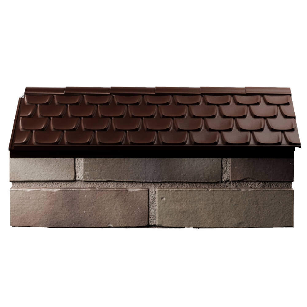 Парапет Zking Эльбрус Коричневый с посадкой на 1 кирпич (255мм) в Серпухове фото