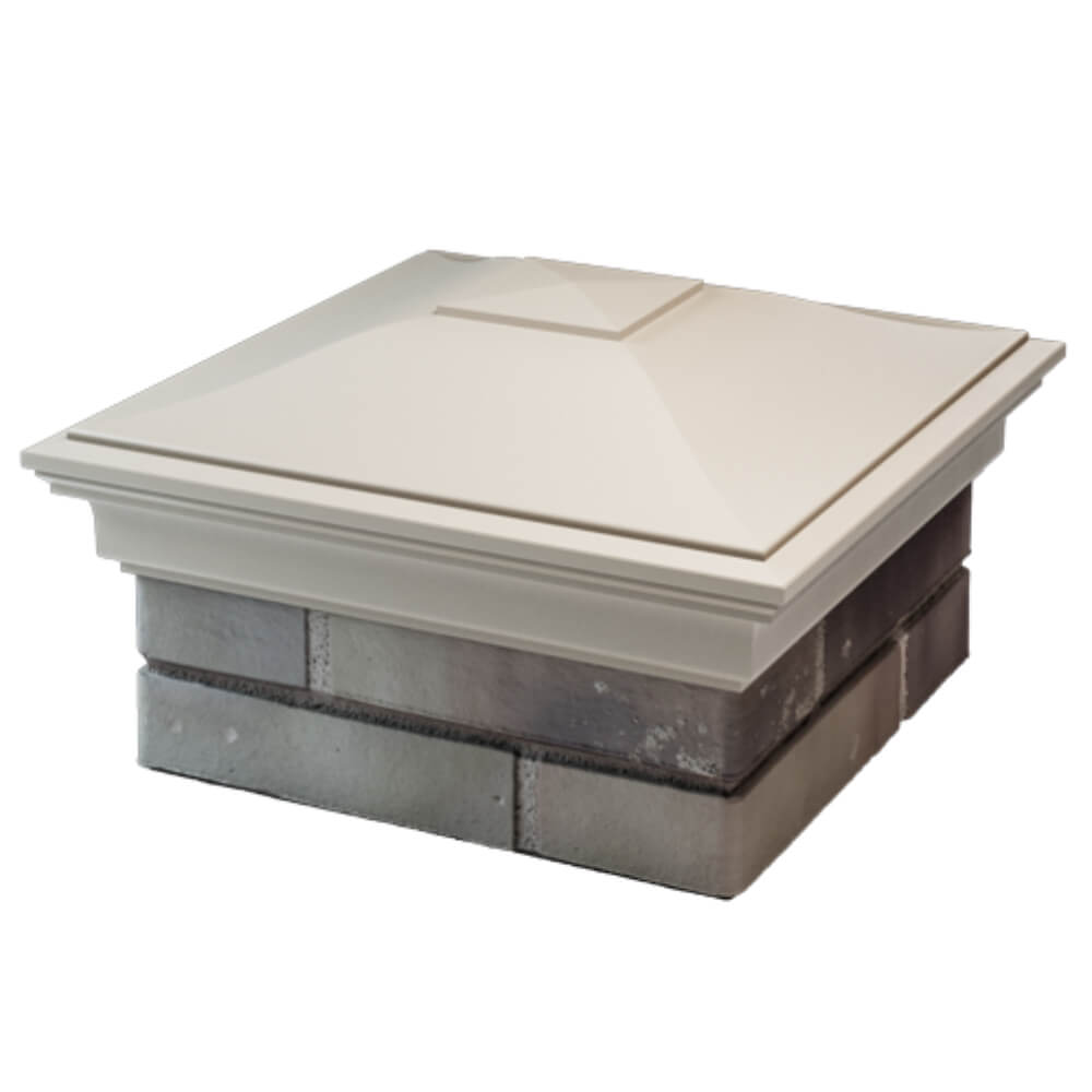 Колпак Zking Монблан Бежевый на столб 1.5х1.5 кирпича (385х385мм) в Серпухове фото