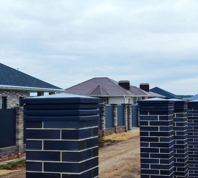 Колпак Zking Бона ХайТек Серый на столб 1.5х1.5 кирпича (385х385мм) в Серпухове фото