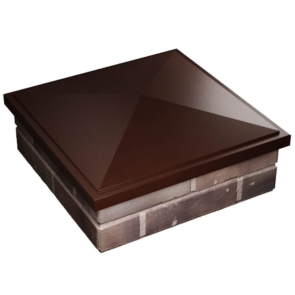 Колпак Zking БонаМоно Коричневый на столб 2х2 кирпича (515х515, 530х530мм) в Серпухове фото