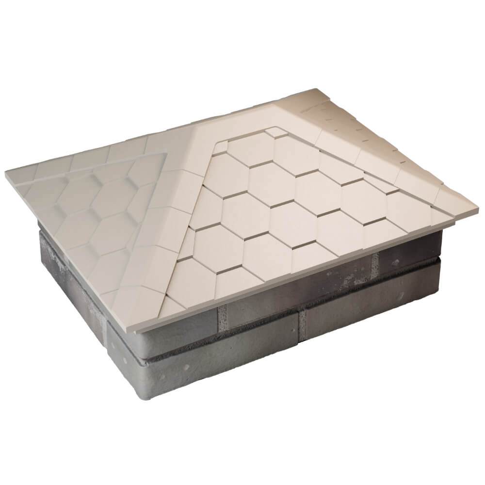 Колпак Zking Эверест Бежевый на столб 2х1.5 кирпича (520х390мм) Серпухов фото