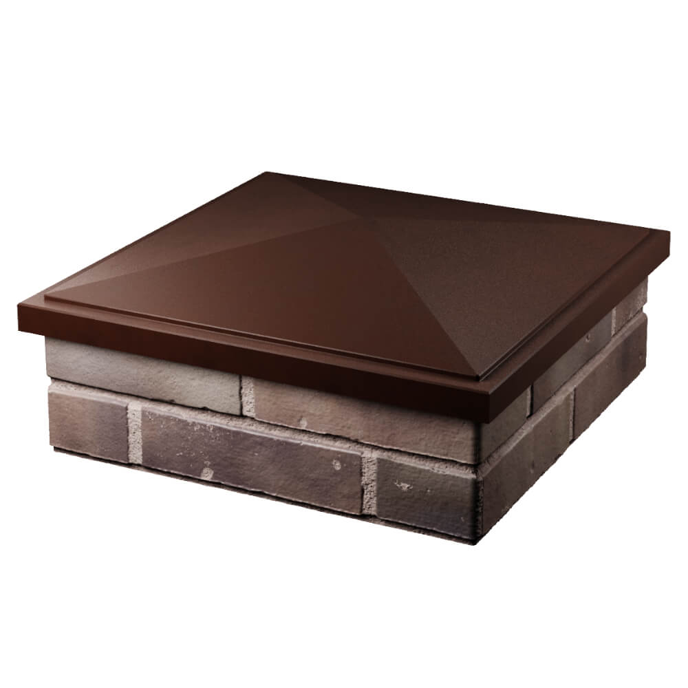 Колпак Zking БонаМоно Коричневый на столб 2х2 кирпича (515х515, 530х530мм) в Серпухове фото