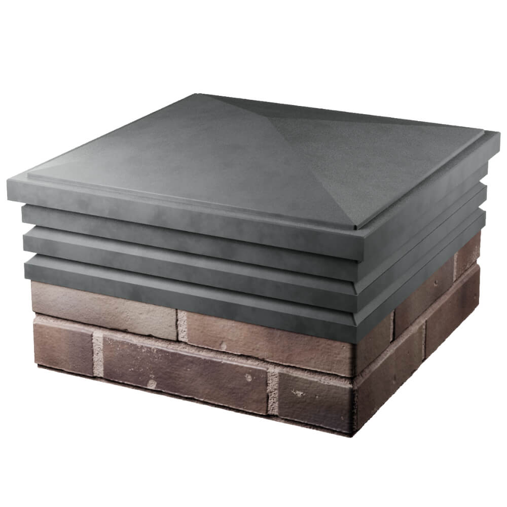 Колпак Zking Бона ХайТек Серый на столб 2х2 кирпича (513х513мм) в Серпухове фото