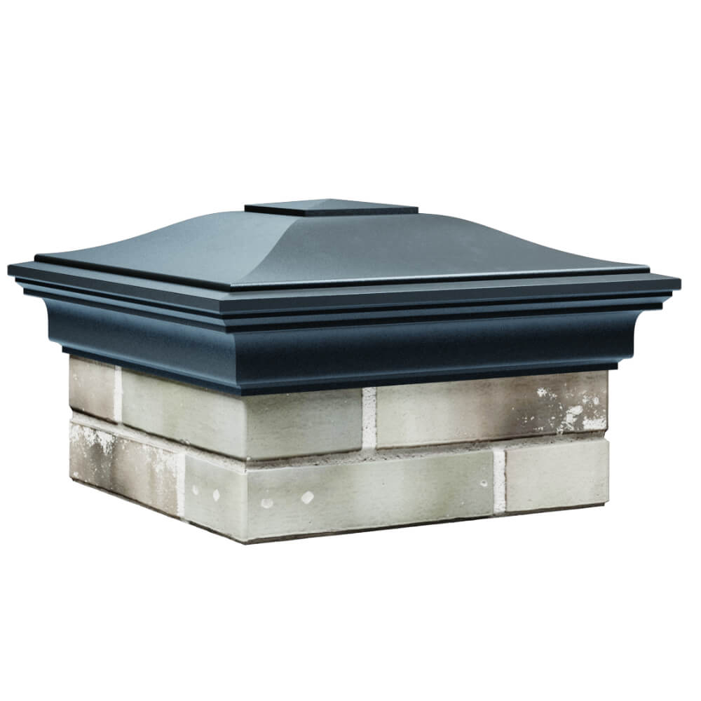 Колпак Zking Монблан Серый на столб 1.5х1.5 кирпича (385х385мм) в Серпухове фото