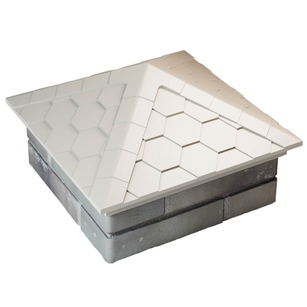 Колпак Zking Эверест Бежевый на столб 1.5х1.5 кирпича (390х390мм) в Серпухове фото