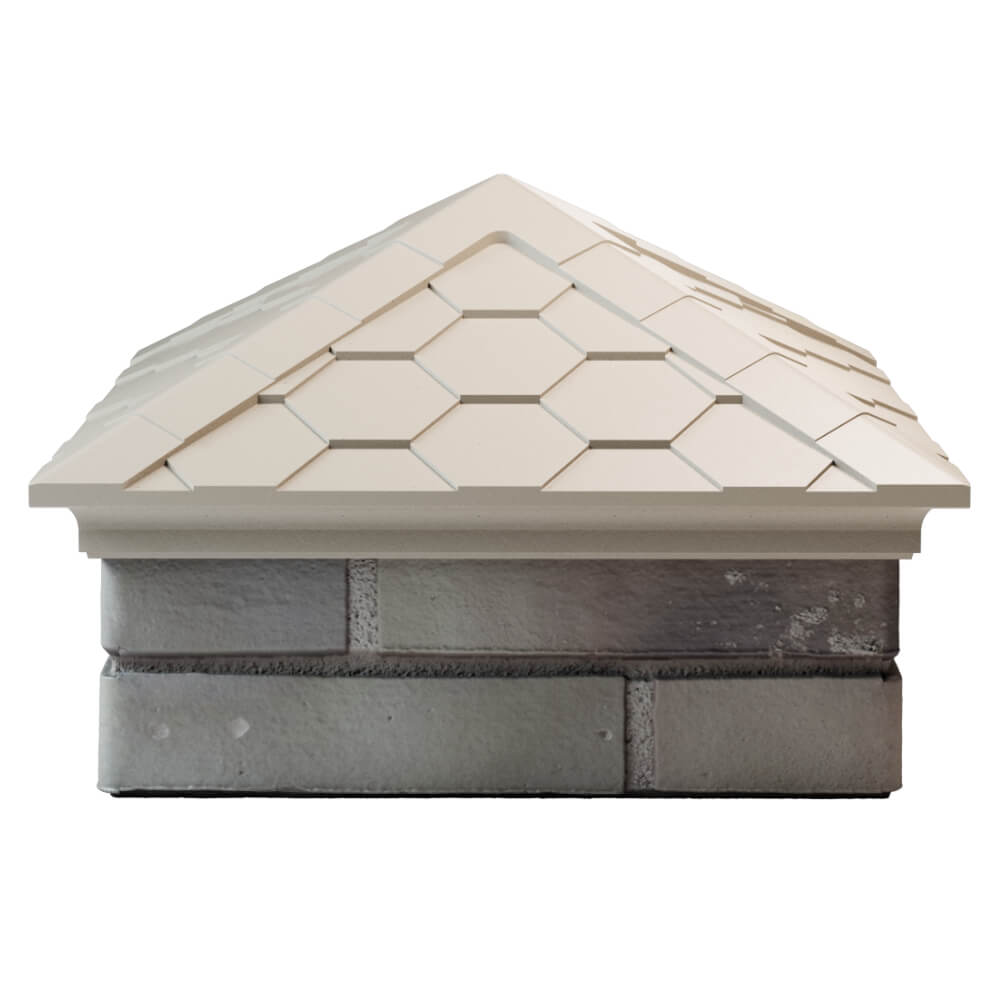 Колпак Zking Эверест Бежевый на столб 1.5х1.5 кирпича (390х390мм) Серпухов фото