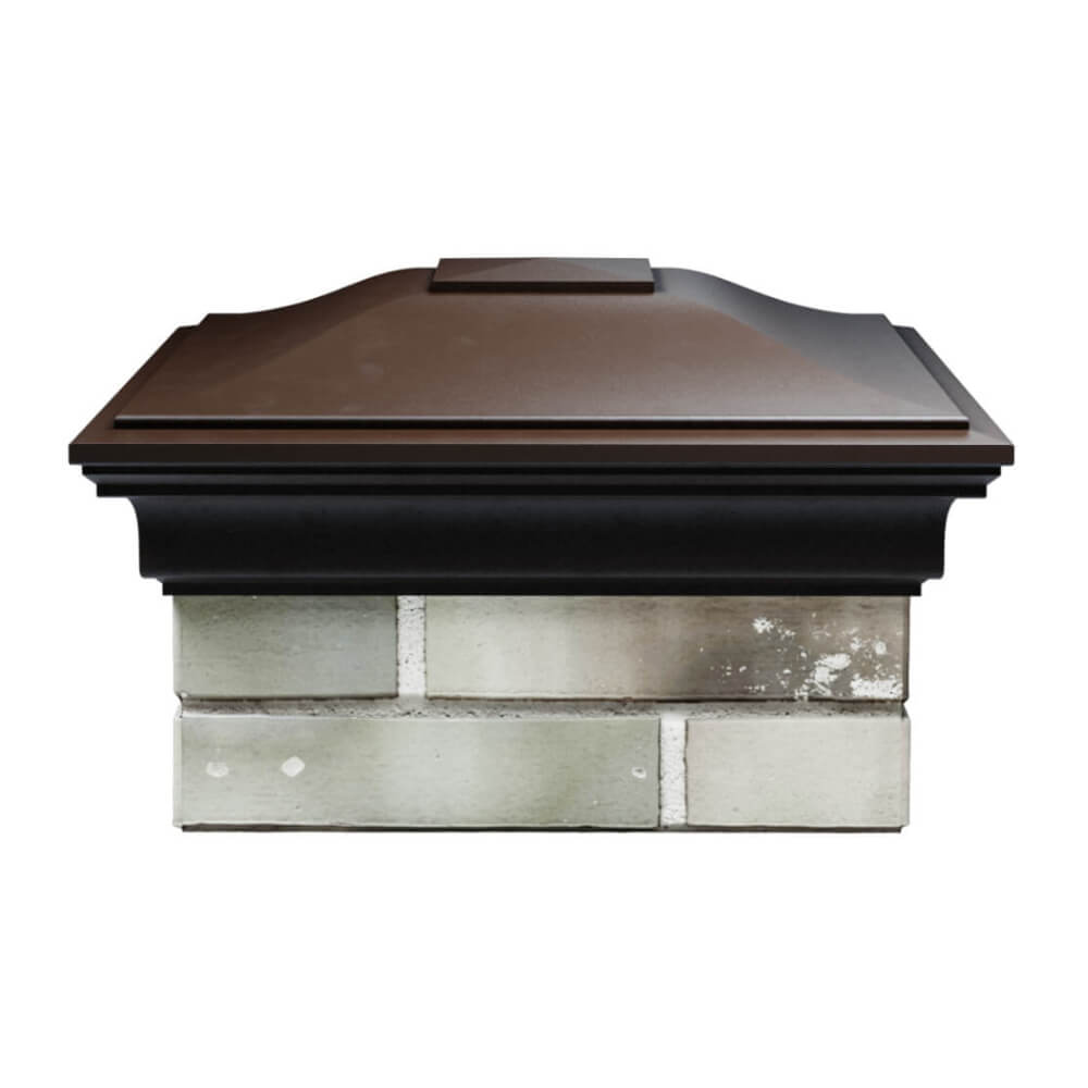 Колпак Zking Монблан Коричневый на столб 1.5х1.5 еврокирпича 0.7НФ (355х355мм) Серпухов фото