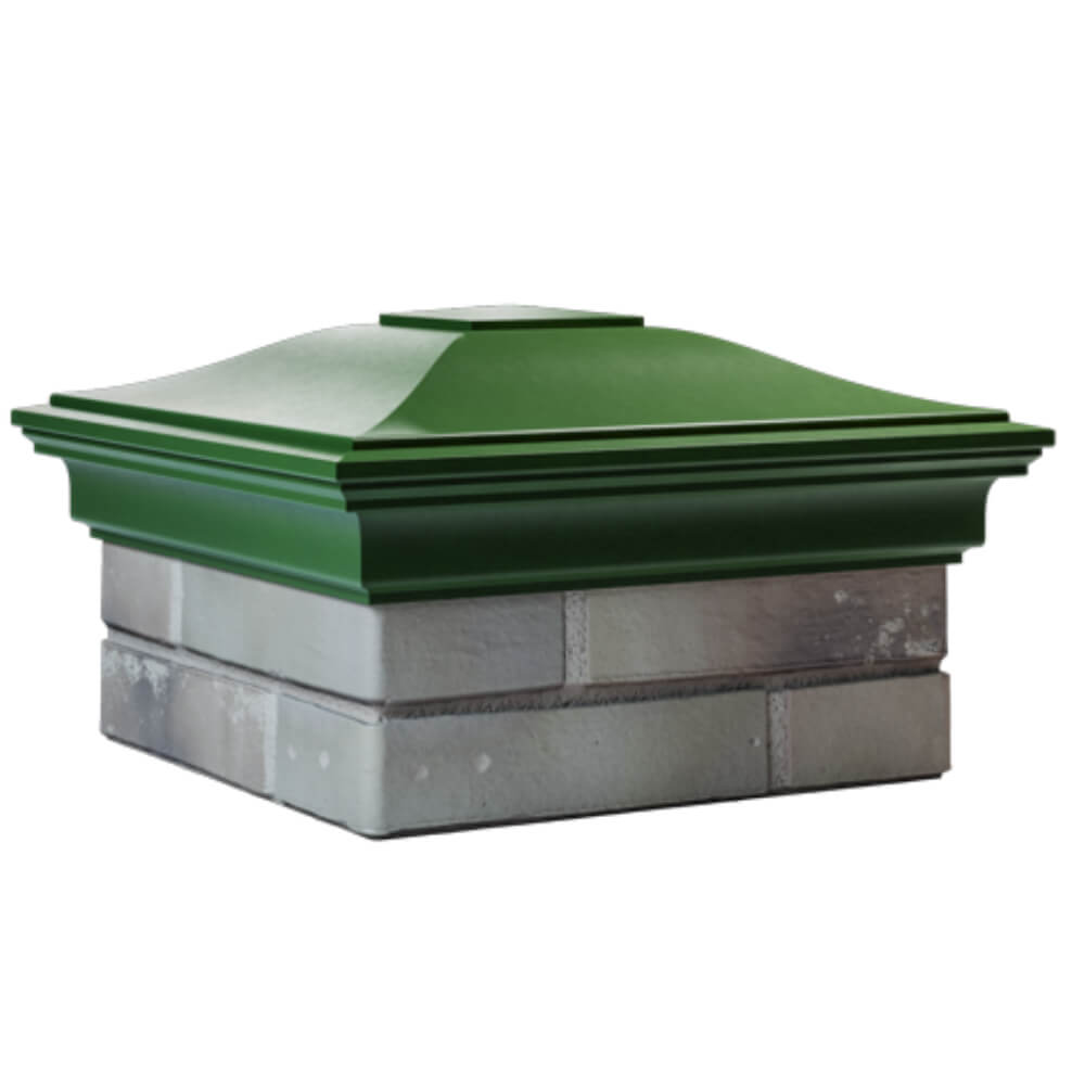 Колпак Zking Монблан Зеленый на столб 1.5х1.5 кирпича (385х385мм) в Серпухове фото