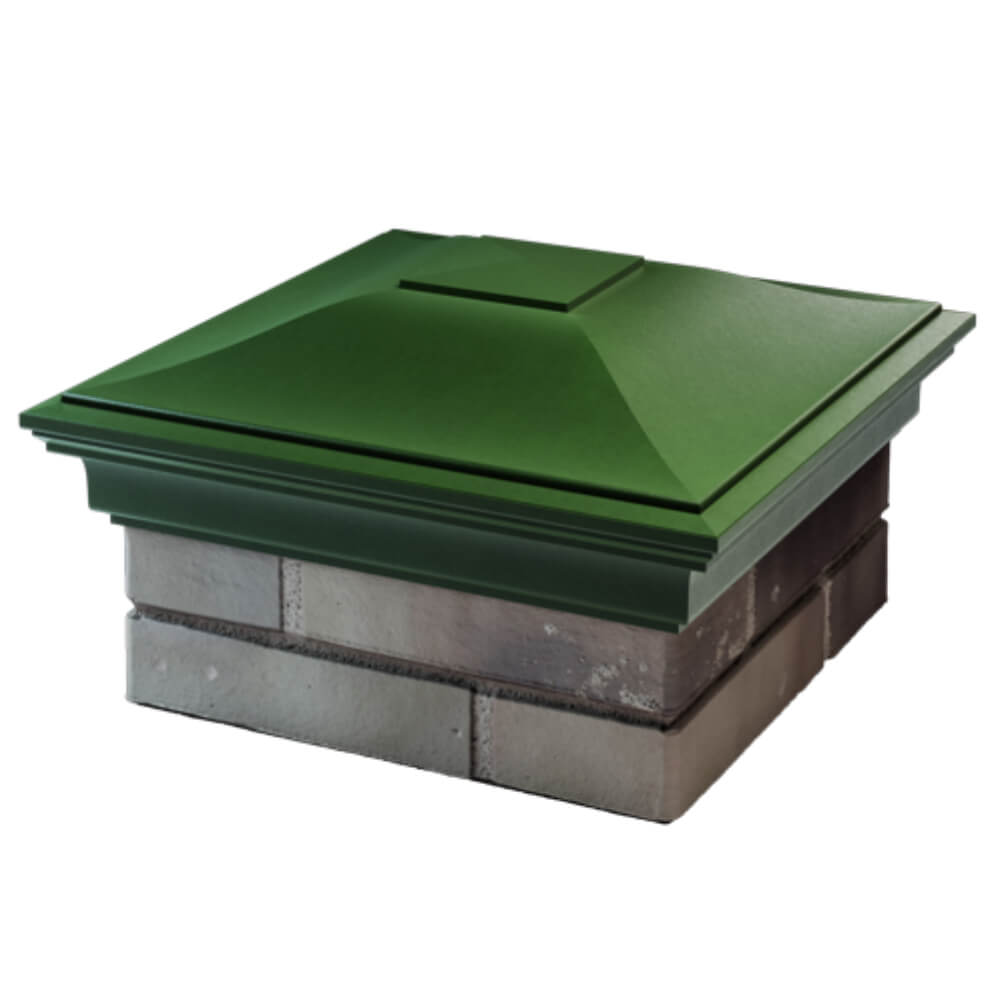 Колпак Zking Монблан Зеленый на столб 1.5х1.5 кирпича (385х385мм) в Серпухове фото
