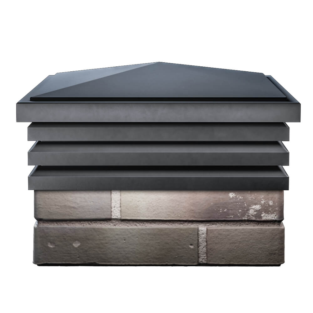 Колпак Zking Бона ХайТек Серый на столб 1.5х1.5 кирпича (385х385мм) Серпухов фото