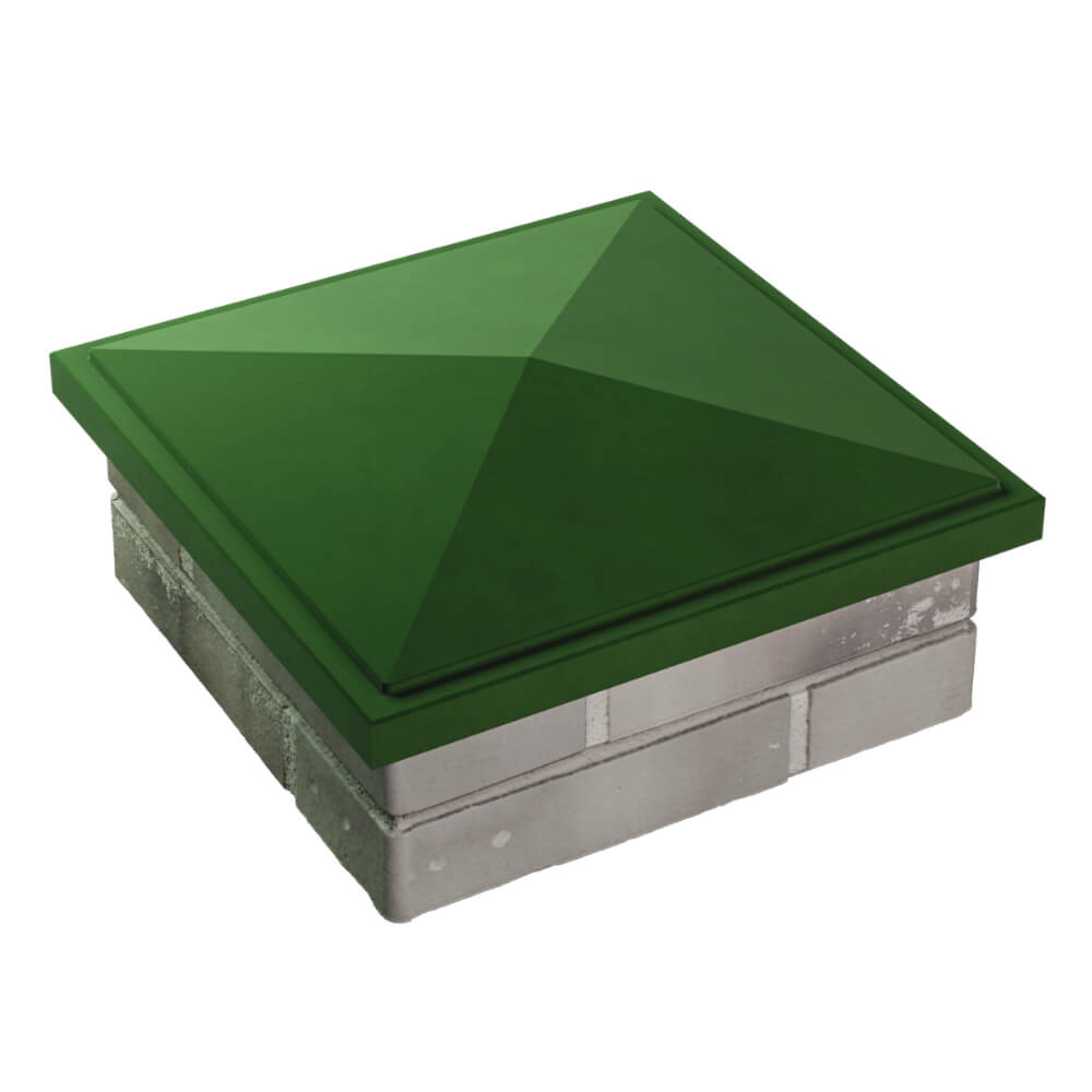 Колпак Zking БонаМоно Зеленый на столб 1.5х1.5 кирпича (385х385, 400х400мм) в Серпухове фото