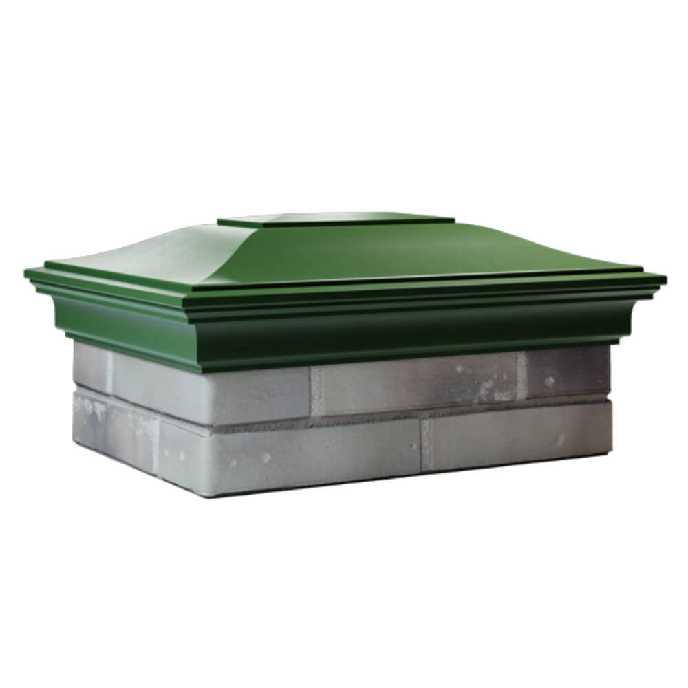 Колпак Zking Монблан Зеленый на столб 2х1.5 кирпича (515х385мм) в Серпухове фото