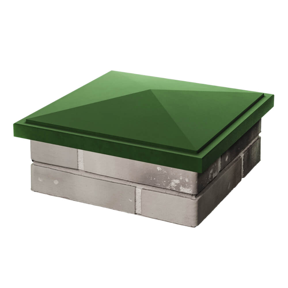 Колпак Zking БонаМоно Зеленый на столб 1.5х1.5 кирпича (385х385, 400х400мм) в Серпухове фото