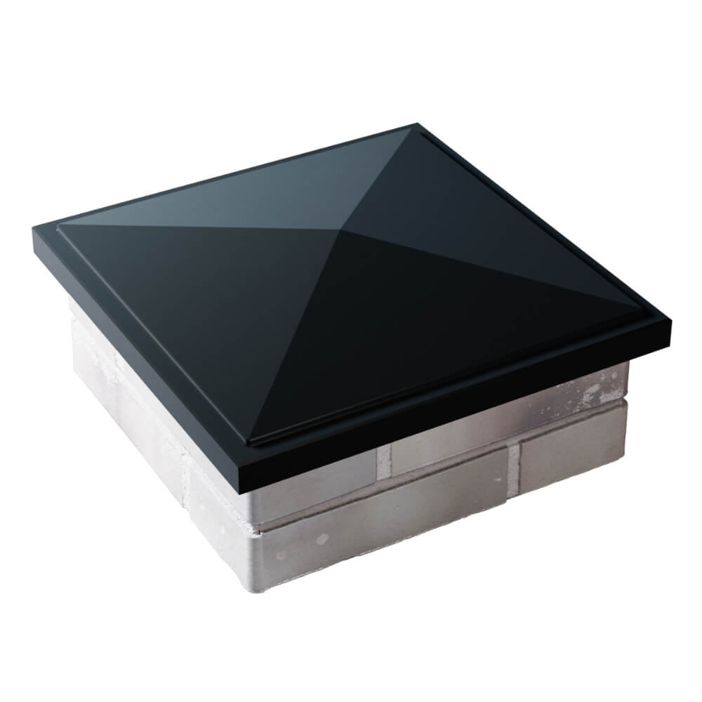 Колпак Zking БонаМоно Черный на столб 1.5х1.5 кирпича (385х385, 400х400мм) в Серпухове фото