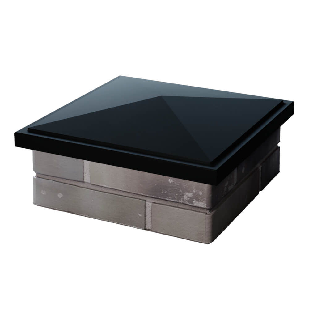 Колпак Zking БонаМоно Черный на столб 1.5х1.5 кирпича (385х385, 400х400мм) в Серпухове фото